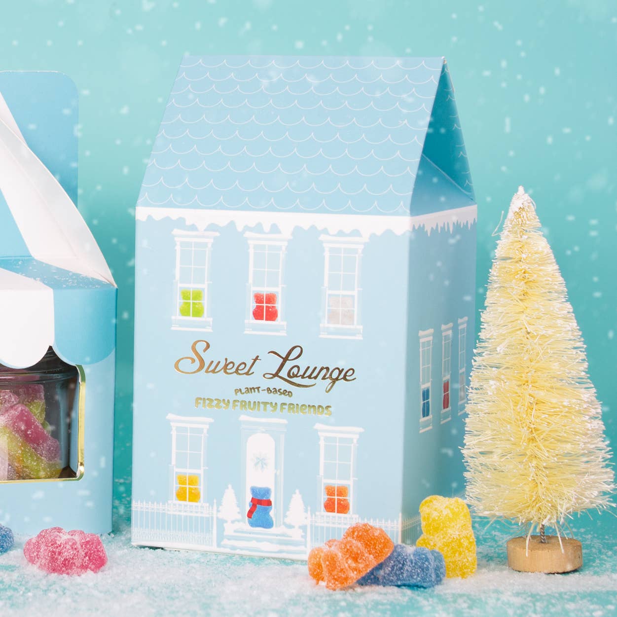 Vegan Fizzy Fruity Friends House Gift Box -Fruity Bears