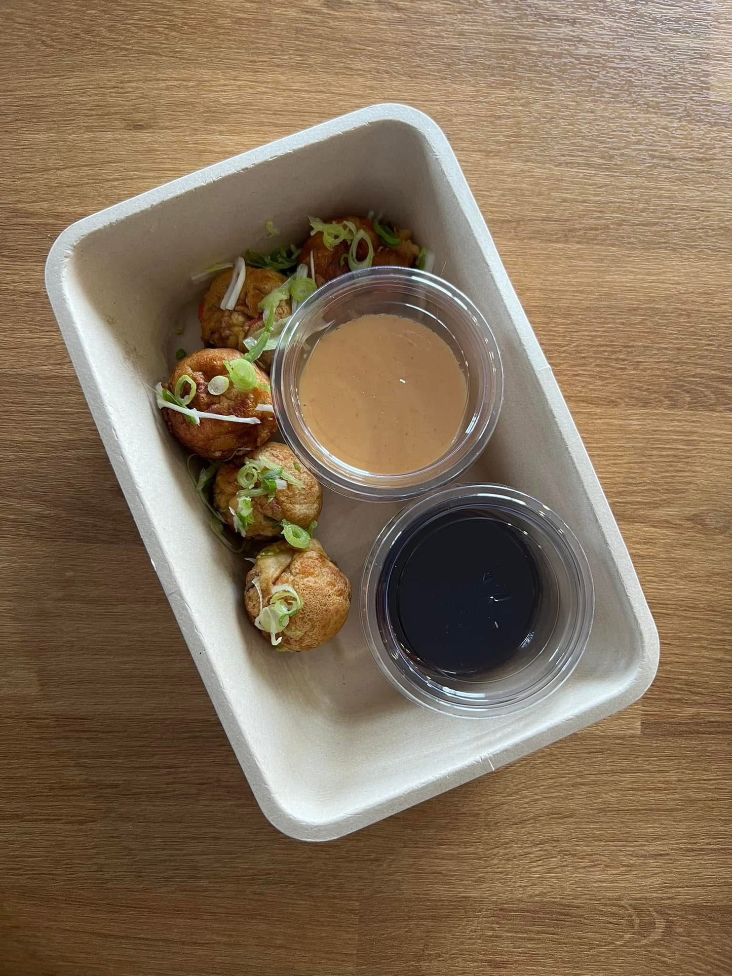 Takoyaki with Asian Slaw