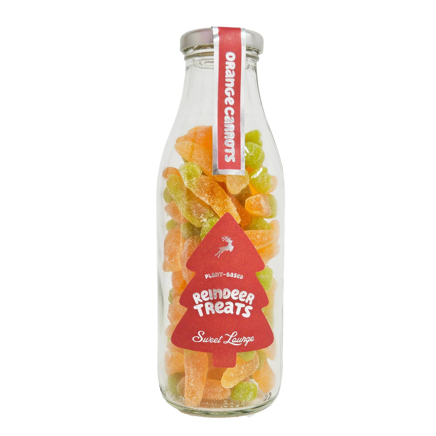 Vegan Fizzy Orange Carrots 'Reindeer Treats' Christmas Jar