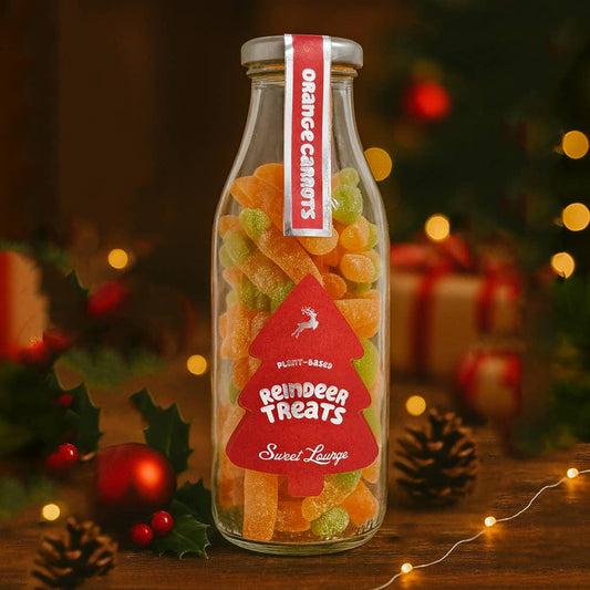 Vegan Fizzy Orange Carrots 'Reindeer Treats' Christmas Jar